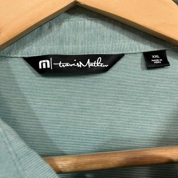 2/$40 Travis Mathew Sage Polo Shirt XXL - Picture 3 of 5